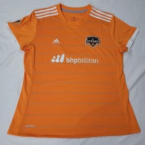 Houston Dynamo MLS Adidas Women's Bright Orange Official Team Jersey Sz XL